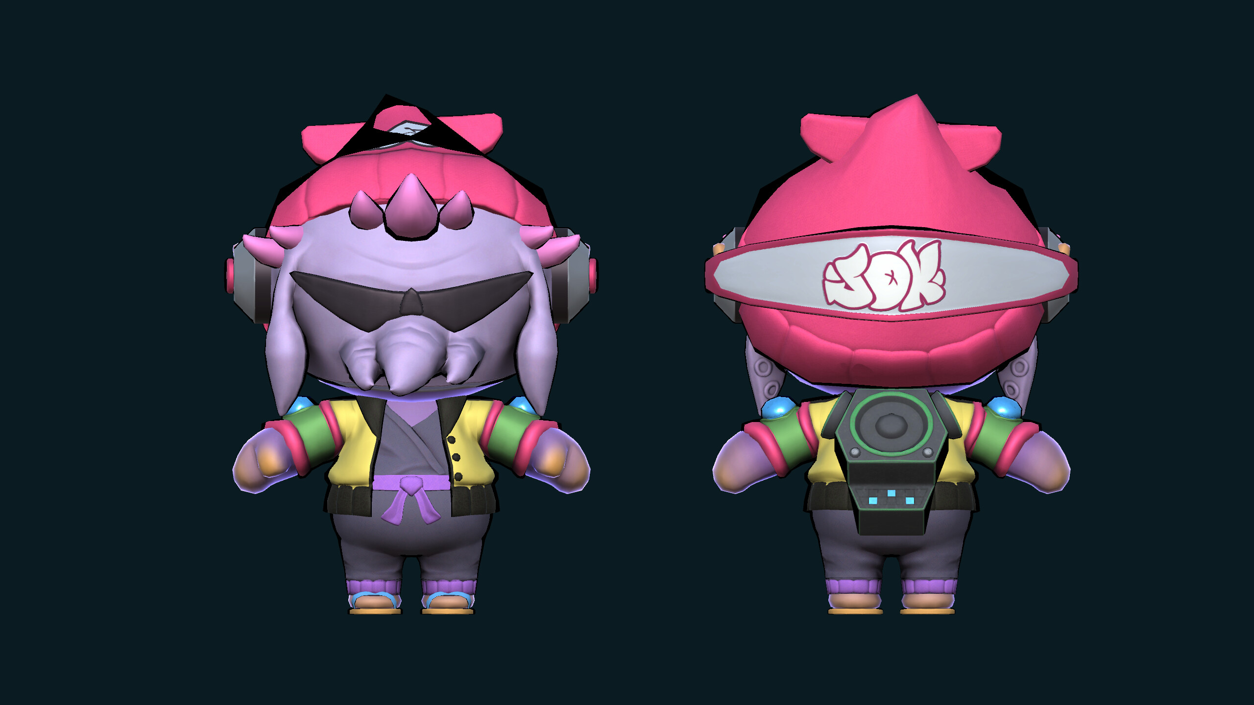 Cosmic Bombers — stylized hero characters for a shipped Unity title