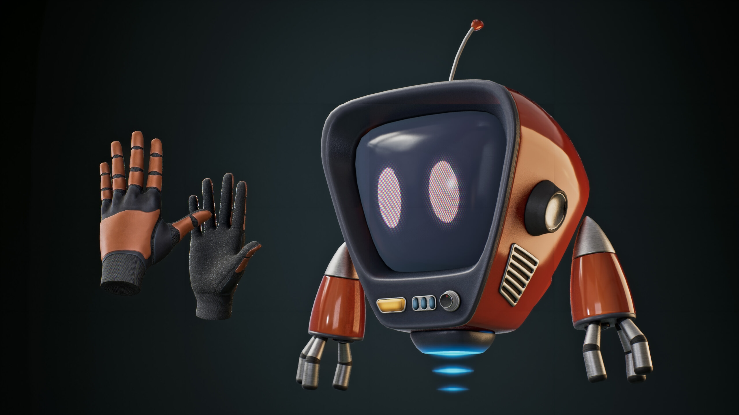 Magic Labs VR — helper robot character and VR hands