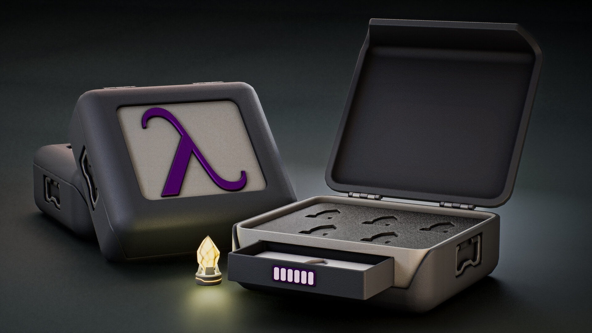 Magic Labs VR — lambda-branded supply case prop