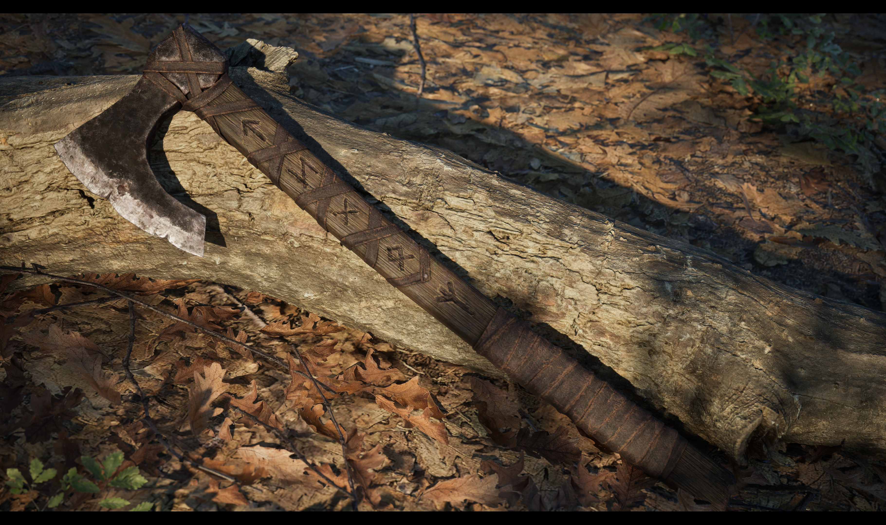 Hero Prop — Viking Axe — dramatic close-up on the axe head and handle