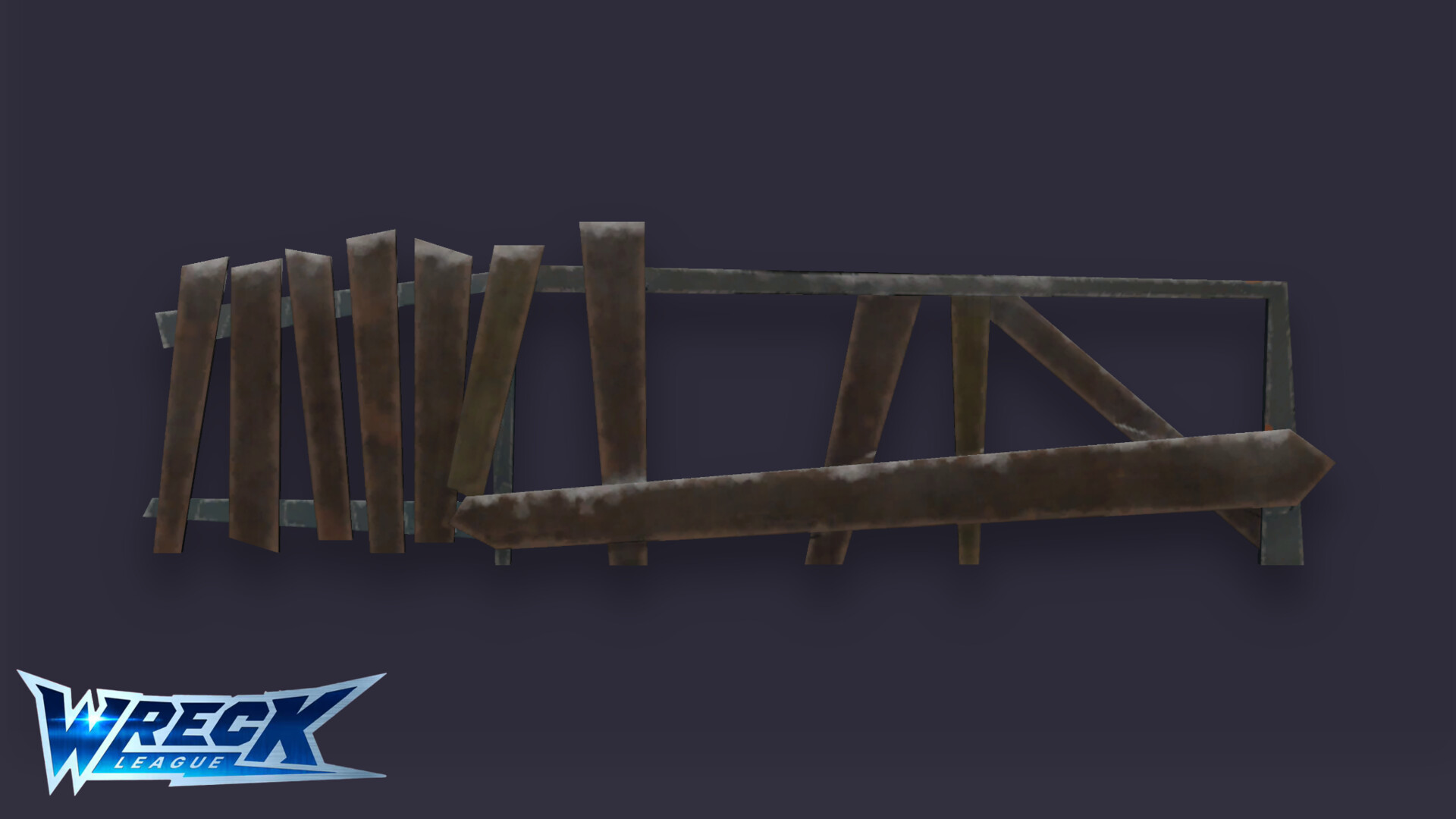 Wreck League — Props — rough wood plank fence prop